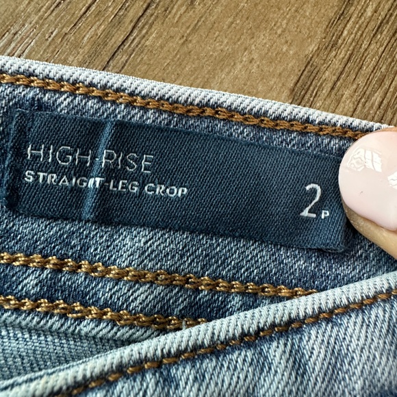 J. Jill Women's High Rise Straight Leg Crop Jeans Size 2P Light Wash - Picture 5 of 7
